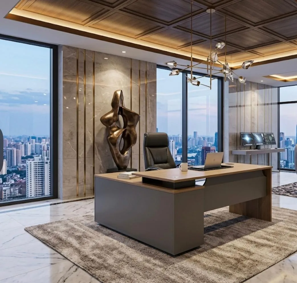 mesa de escritório em formato L